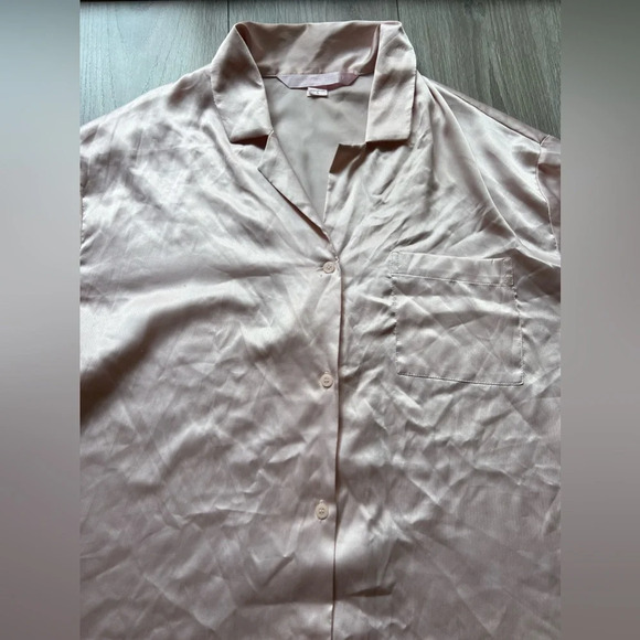 VICTORIAS SECRET SZ L SLEEP SHIRT BUTTON-UP LONG-SLEEVE NIGHTGOWN PAJAMAS - Picture 2 of 5
